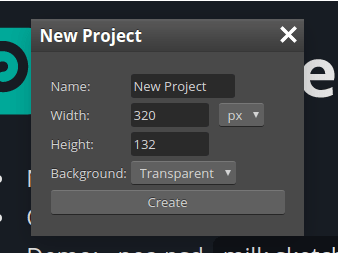 file new dialog on photopea