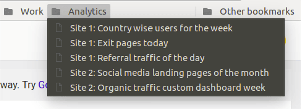 analytics navigation bookmarklets