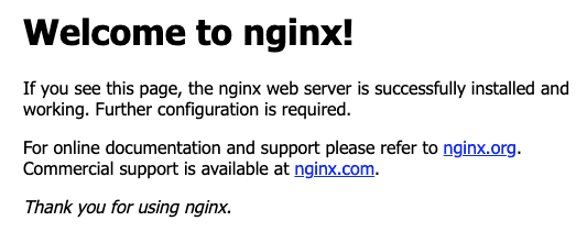 nginx default static page