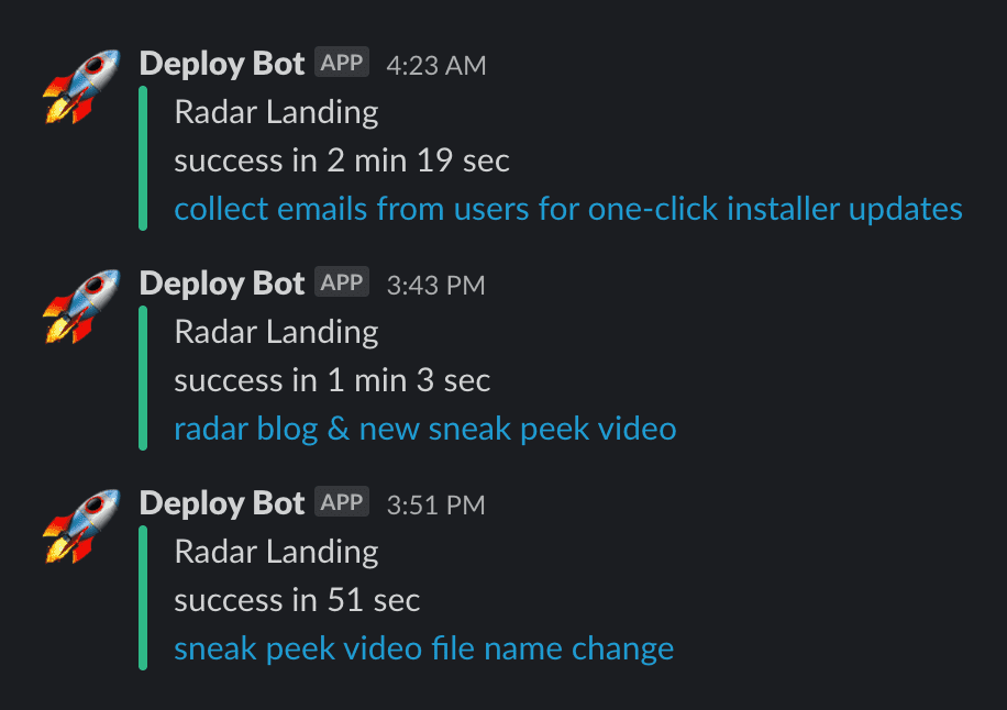slack deployment notification