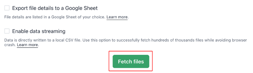 drive explorer fetch files