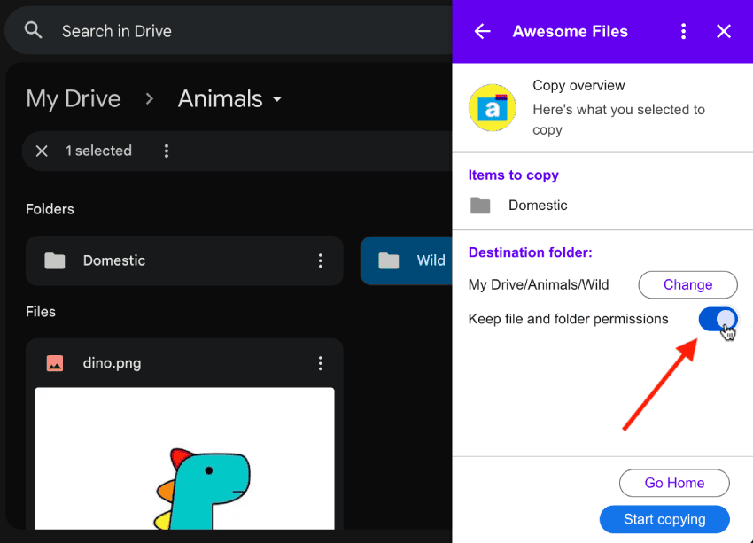 how to copy google drive folder link
